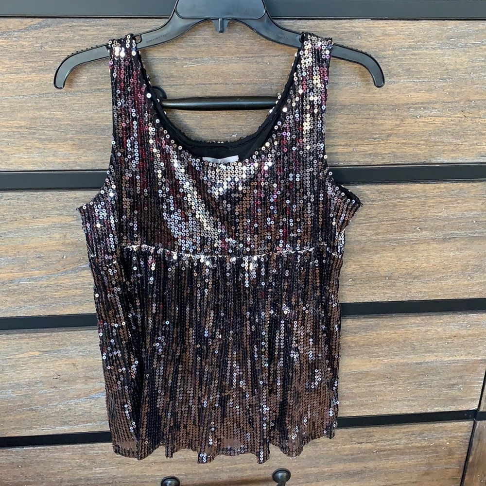 Sequined babydoll top